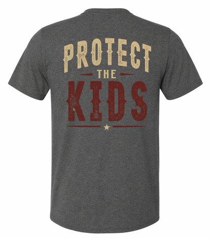 Pred Hunters "Protect The Kids" Tan & Red Color Logo